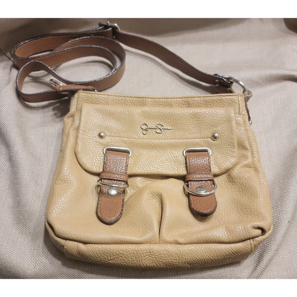Jessica Simpson Sheila Crossbody Shoulder Bag Purse Gold Metallic T27 JS4441